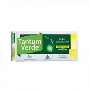 Tantum Verde Limão Sem Açucar, 3mg Pastilhas X20 Tantum Verde Limão Sem Açucar, 3mg Pastilhas X20