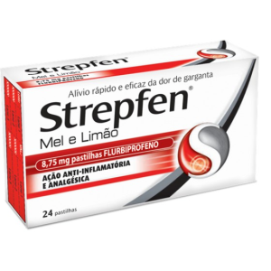 Strepfen Mel e limão, 8,75mg Pastilhas X24 Strepfen Mel e limão, 8,75mg Pastilhas X24