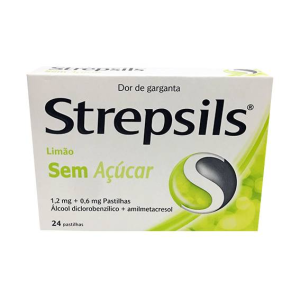 Strepsils Limão sem açúcar, 1,2/0,6mg Pastilhas X16 Strepsils Limão sem açúcar, 1,2/0,6mg Pastilhas X16