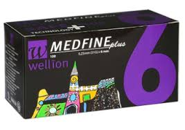 Wellion Medfin Plus Agulhas 6mm X100 Wellion Medfin Plus Agulhas 6mm X100