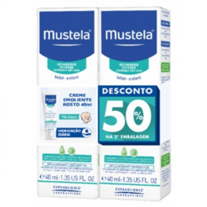 Mustela Stelatopia X2 40ml Creme emoliente de rosto com Desconto de 50% na 2ª Embalagem Mustela Stelatopia X2 40ml Creme emoliente de rosto com Desconto de 50% na 2ª Embalagem