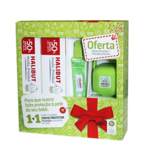 Halibut Muda fraldas Duo Creme protetor 2 x 150 ml com Desconto 50% e Oferta de Porta chupeta + Fita para chupeta Halibut Muda fraldas Duo Creme protetor 2 x 150 ml com Desconto 50% e Oferta de Porta chupeta + Fita para chupeta