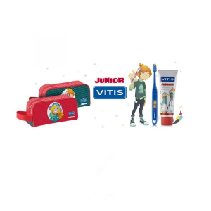 Vitis Junior Escova de dentes + Gel dentífrico 75ml com Oferta de Estojo Vitis Junior Escova de dentes + Gel dentífrico 75ml com Oferta de Estojo
