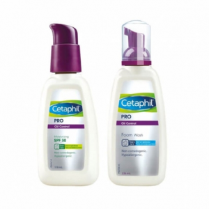 Cetaphil PRO Oil Control Creme hidratante SPF30 118 ml + Espuma de limpeza 236 ml com Desconto de 50% na 2ª Unidade Cetaphil PRO Oil Control Creme hidratante SPF30 118 ml + Espuma de limpeza 236 ml com Desconto de 50% na 2ª Unidade