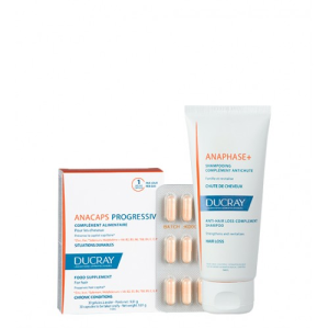Ducray Anacaps Progressiv Cápsulas 30 Unidade(s) com Oferta de Anaphase+ Champô complemento antiqueda 200 ml Ducray Anacaps Progressiv Cápsulas 30 Unidade(s) com Oferta de Anaphase+ Champô complemento antiqueda 200 ml