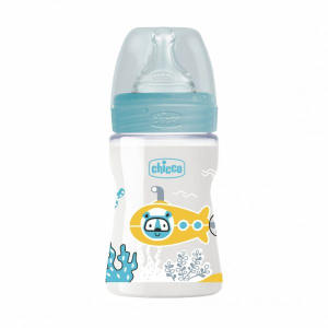 Chicco Biberão Well Being Pp Silicone Lento 150ml Azul Chicco Biberão Well Being Pp Silicone Lento 150ml Azul