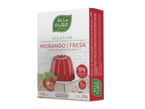 Allpura Gelatina Zero Morango 28g Allpura Gelatina Zero Morango 28g