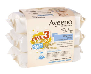Aveeno Baby Toalhitas 3 x 72 Unidade(s) com Oferta de 3ª Embalagem Aveeno Baby Toalhitas 3 x 72 Unidade(s) com Oferta de 3ª Embalagem