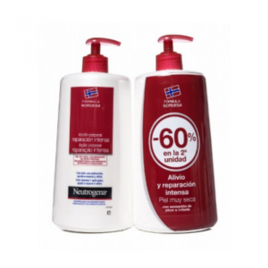 Neutrogena Loção Corporal Reparação Intensa 2 x 750 ml com Desconto de 60% 2ª Embalagem Neutrogena Loção Corporal Reparação Intensa 2 x 750 ml com Desconto de 60% 2ª Embalagem