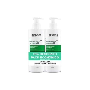 Vichy Dercos Duo Champô anticaspa para cabelo normal a oleoso X2 390ml com Desconto de 25% Vichy Dercos Duo Champô anticaspa para cabelo normal a oleoso X2 390ml com Desconto de 25%