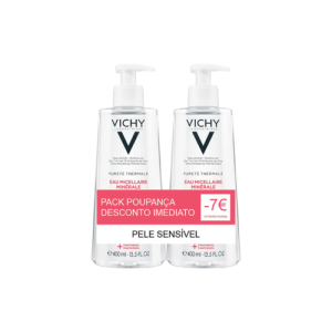 Vichy Pureté Thermale Duo Água micelar para pele sensível X2 400ml com Desconto de 7? Vichy Pureté Thermale Duo Água micelar para pele sensível X2 400ml com Desconto de 7?
