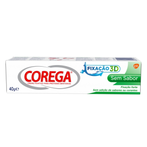 Corega Creme fixador para prótese dentária sem sabor 40g com Desconto de 20% Corega Creme fixador para prótese dentária sem sabor 40g com Desconto de 20%