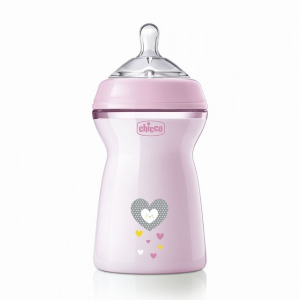 Chicco Natural Feeling Biberão PP 330ml Girl 6M+ Chicco Natural Feeling Biberão PP 330ml Girl 6M+