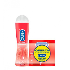 Durex Gel Lubrificante Morango + Oferta Preservativo Sensitivo Suave 3 Durex Gel Lubrificante Morango + Oferta Preservativo Sensitivo Suave 3