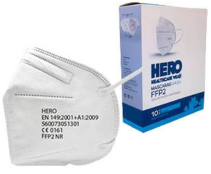 Hero Máscara FFP2 NR Descartável 5X2 Hero Máscara FFP2 NR Descartável 5X2