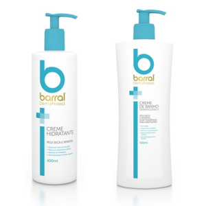 Barral DermaProtect Os Essenciais da Hidratação Diária Creme de banho 500 ml + Creme hidratante 400 ml com Oferta de Toalha de praia Barral DermaProtect Os Essenciais da Hidratação Diária Creme de banho 500 ml + Creme hidratante 400 ml com Oferta de Toalha de praia