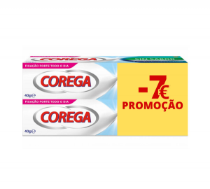 Corega Creme Fixador Protese S/Sabor 40g X2 + Desconto 7? Corega Creme Fixador Protese S/Sabor 40g X2 + Desconto 7?