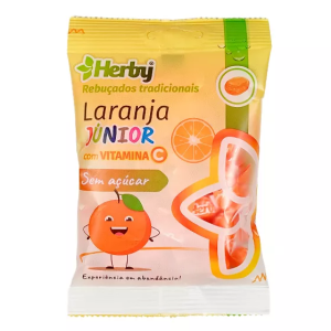 Herby Rebuçados S/Açucar Laranja Junior Vitamina C 60g Herby Rebuçados S/Açucar Laranja Junior Vitamina C 60g