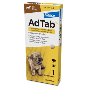 AdTab Comprimido 1.3-2.5Kg 56mg Cão AdTab Comprimido 1.3-2.5Kg 56mg Cão