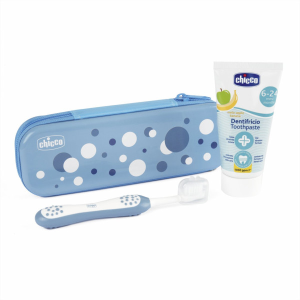Chicco Oral Conjunto Higiene Oral Azul 6M+ Chicco Oral Conjunto Higiene Oral Azul 6M+