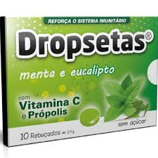 Dropsetas Rebuçados S/Açcar Menta Eucalipto X10 Dropsetas Rebuçados S/Açcar Menta Eucalipto X10