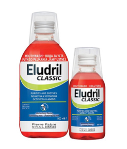 Eludril Classic Colutório 500ml com Oferta de Colutório 90ml Eludril Classic Colutório 500ml com Oferta de Colutório 90ml
