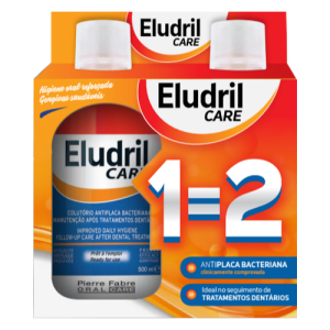 Eludril Care Duo Colutório Manutenção 2 x 500 ml com Oferta de 2ª Embalagem Eludril Care Duo Colutório Manutenção 2 x 500 ml com Oferta de 2ª Embalagem