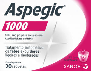 Aspegic 1000, 1800mg Pó Solução Oral Saquetas X20 Aspegic 1000, 1800mg Pó Solução Oral Saquetas X20