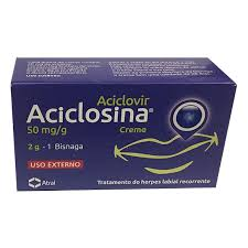 Aciclosina, 50 mg/g-2 g x 1 creme bisnaga Aciclosina, 50 mg/g-2 g x 1 creme bisnaga